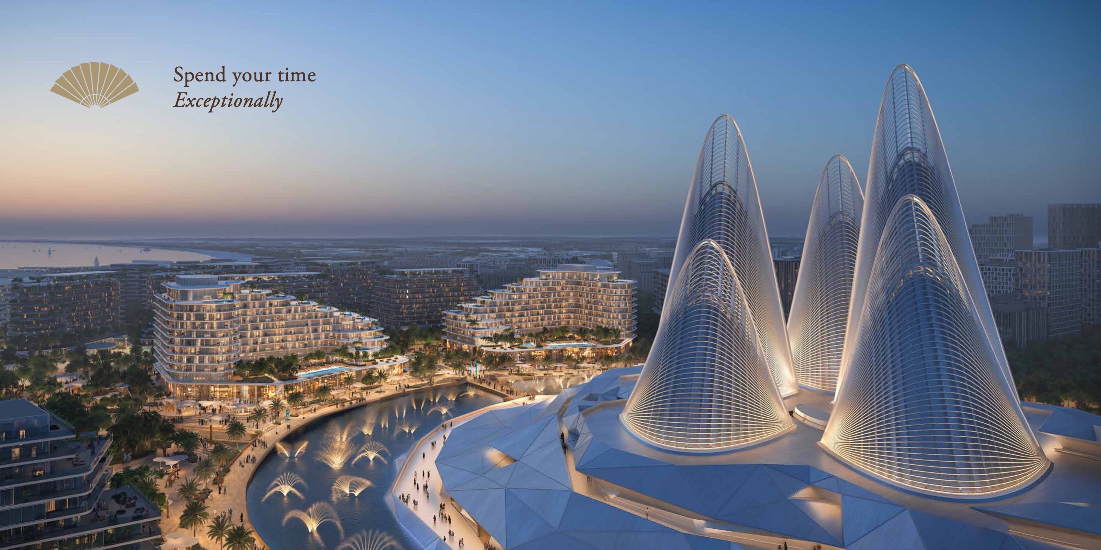 Luftbild des Saadiyat Cultural District mit Mandarin Oriental Residences